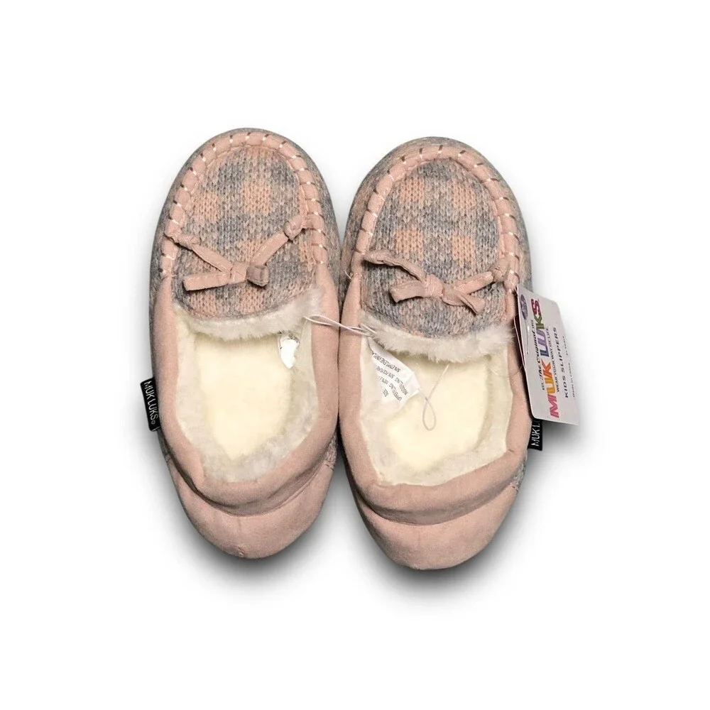 MUK LUKS Kids Patterned Moccasins - Med (12-13)
